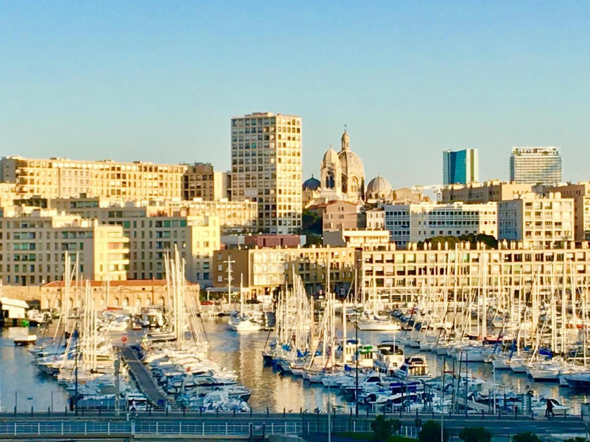 Terrasse Vue Mer & Quartier Historique Vieux Port Marseille Bagian luar foto